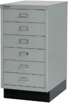 Produktbild von BISLEY MultiDrawer™ L29A36S Schubladenschrank silber 6 Schubladen 34,9 x 43,2 x 67,0 cm