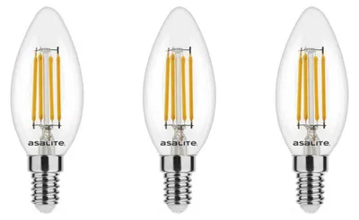 Produktbild von Asalite E14 LED-Lampe B35 4W 470lm 2700K warmweiß 3 Stück