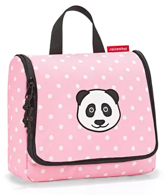 Immagine prodotto di reisenthel toiletbag bambini, borsa da toilette, borsa da toilette, borsa da bagno, tessuto poliestere, Panda Dots Pink, 3 L, WH3072