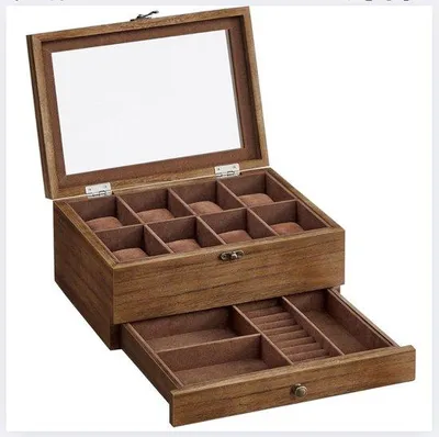 Produktbild von Famanu Uhrenbox mit 2 Ebenen - Platz für Uhren und Schmuck