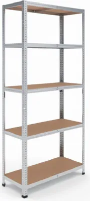 Image de rackfriends 210x100x40 cm Étagère charges lourde en galvanisé avec 5 étagères et une capacité de charge de 75 kg par étagère