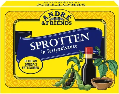 Produktbild von André & Friends Sprotten in Teriyakisauce 100g