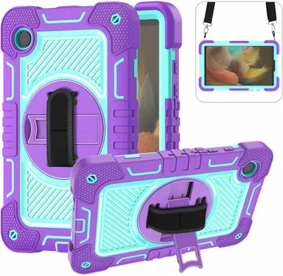 Obrázek produktu pro Pro Samsung Galaxy Tab A11  A9 Outdoor 360 stupňová poutka na ruku Fialová / modrá pouzdro