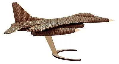 Produktbild von F-16 Fighting Falcon 3D-Puzzle Karton-Holz Modellbausatz