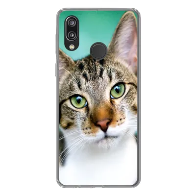 Produktbild von MuchoWow® Handyhülle Schutzhülle Hülle für Huawei P20 Lite (2020) Katze - Porträt - Augen Silikon Softcase Handy Hülle - Kartenhalter