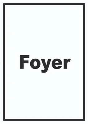 Produktbild von Foyer Schild mit Text Eingangshalle Empfangshalle hochkant A3 (297x420mm)