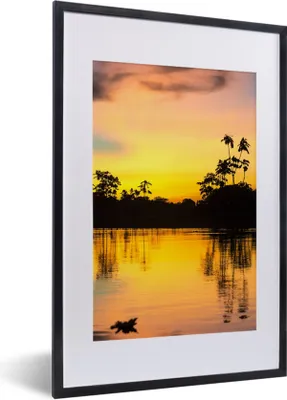 Produktbild von MuchoWow® Gerahmtes Poster Wasser - Natur - Sommer - Himmel 40x60 cm - Poster mit Schwarzem Bilderrahmen Wandposter Rahmen Foto Bilder - Poster in Rahmen