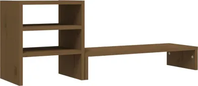 Produktbild von vidaXL Monitorständer Honigbraun 81x20x30 cm Massivholz Kiefer