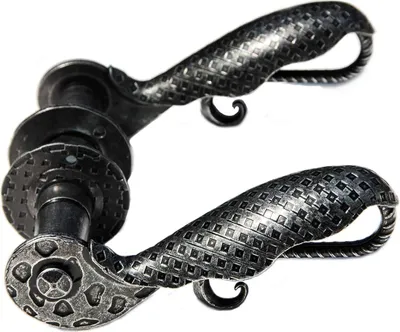 Produktbild von Famanu Türgriff im Retro-Look - Antik Design - Nostalgische Türdrücker - Rustikale Komplettset (Paar)