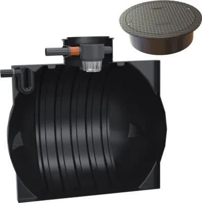 Produktbild von Garten-Zisternen 6000 L Ozeanis inkl. vorinstallierter Korbfilter mit Siphon, begehbarer Tankabdeckung, Regenwassertank, Erdtank, Gartenanlage