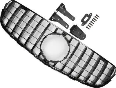 Image de Calandre Supérieure Avant pour Mercedes-Benz Glc250 2017-2018 Calandre Supérieure Avant Grille De Pare-Chocs Noir Brillant