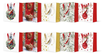 Productafbeelding van PAW Cadeautasjes, 17 x 17 x 6 cm, 10 stuks - Kerst