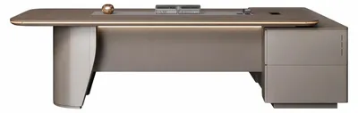 Obrázek produktu pro Elegantní psací stůl pro šéfy s dřevěnou pracovní plochou a moderním designem
