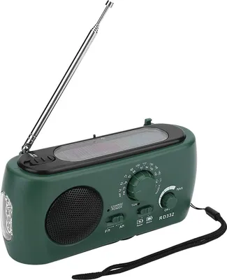 Produktbild von Solar-Handkurbel AM/FM-Radio mit LED-Taschenlampe Notfall-Handy-Ladegerät