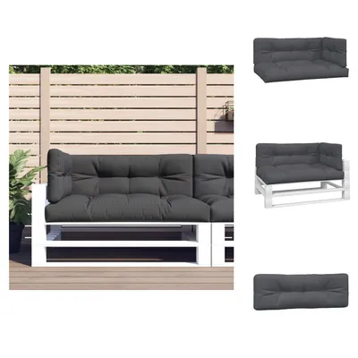 Immagine prodotto di vidaXL Cuscino Pallet 3 pezzi in tessuto antracite - Cuscino per seduta