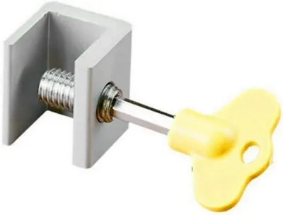 Produktbild von Verstellbare Schiebefensterschlösser 4er Pack, Aluminium, mit Schlüsseln, für Zuhause und Büro, Einbruchschutz