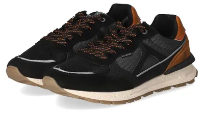 Image de Bullboxer, baskets basses pour hommes, couleur noire, en synthétique, cuir et textile, taille : 45