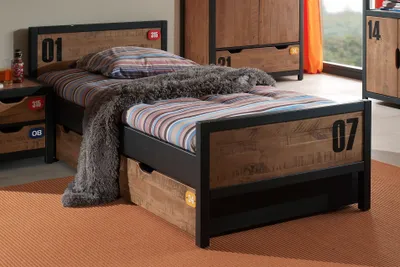 Produktbild von Vipack AXBE9019 Einzelbett Alex; ( 93 cm x 80 cm x 203 cm )