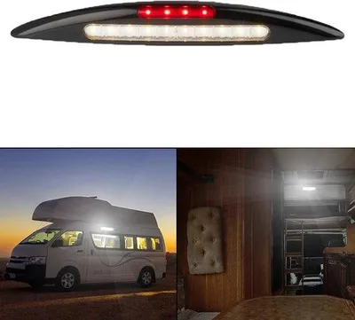 Image de Lampe LED 12 V/24 V pour le toit des camping-cars, lampe universelle pour caravanes, lampe d'extérieur étanche pour camping-cars.