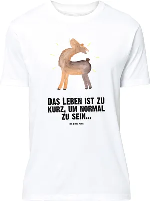 Produktbild von Mr. & Mrs. Panda Größe XL T-Shirt Lama Stolz - Weiß - Geschenk, Beste Freundin, Neustart, Freundinnen, Family, Shirt, Tshirt, mit Spruch