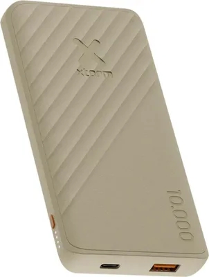 Image de Xtorm, batterie externe Go2 10 000 mAh 15 W avec ports USB-C et USB-A, beige