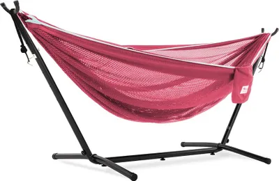 Produktbild von Hängematte Hängeliege Vivere Mesh mit Gestell Hängestuhl Hängesessel Rose/Celeste