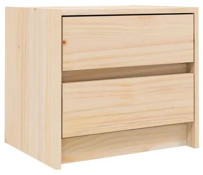 Produktbild von Massiver Nachttisch aus Holz mit 2 Schubladen, 40 x 31 x 35,5 cm
