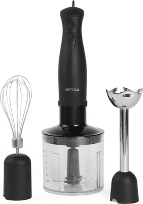 Produktbild von Petra PT2827BMBLKVDE 3-in-1 Mixer – BPA-freie Anbauteile, 500ml-Schüssel, 700ml-Becher, Schneebesen, Mixen, Zerkleinern, 2 Geschwindigkeiten,