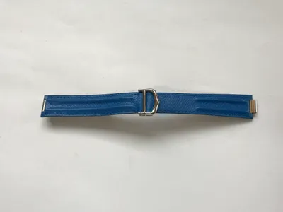 Produktbild von Pre-gelenkte blaue Lederarmband mit Verschluss für Cartier Uhren 18mm