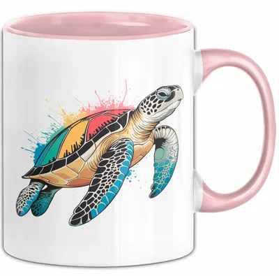 Produktbild von Schildkröte Tierliebhaber Tasse Geschenk Lustige Geschenkidee Spruch (Rosa)