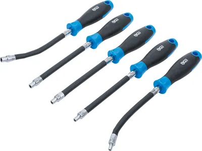 Produktbild von BGS 70019 Flexibler Schraubendreher-Satz mit Rundg riff , E-Profil E 4 - E 8 , Klingenlänge 150 mm ,