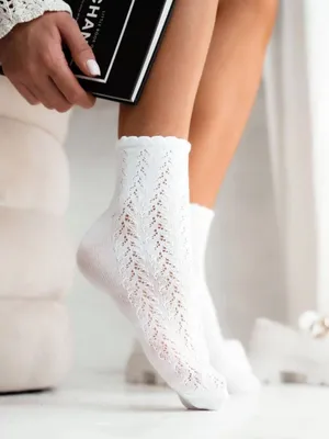 Produktbild von Netzsocken für Frauen Milena 989 Baumwolle weiß mit Mesh 37-41