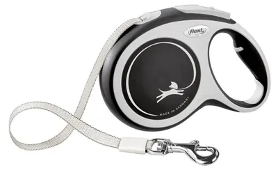 Obrázek produktu pro Flexi New Comfort M Tape 5 m, Pes, Zatahovací vodítko, Černá, Páskové, 25 kg, Jednobarevný