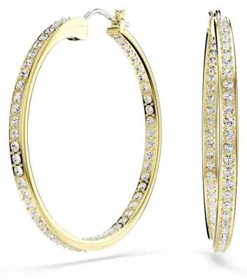Image de Boucles d'oreilles Swarovski SommerSET, couleur blanche, avec revêtement en alliage doré