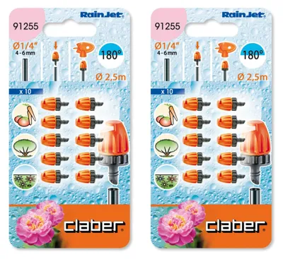 Immagine prodotto di Claber Microirrigatore Rainjet 180° 91255 - Confezione 10 Pezzi