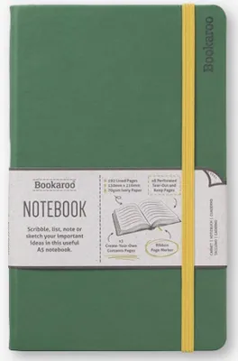 Produktbild von Bookaroo Notizbuch Journal A5 Dunkelgrün, liniert