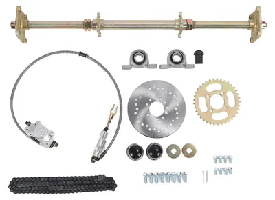 Produktbild von Go-Kart-Hinterachsen-Montagesatz, 32-Zoll-Antriebslagerblock, 428 37T-Kettenrad, 7,5-Zoll-Bremsscheibenkettensatz für ATV, Quad, Drift, Trike