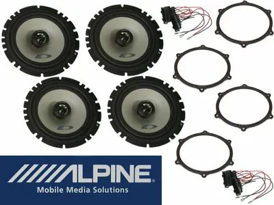 Produktbild von Alpine passend für Seat Ibiza 6J 2008-2015 Komplett Lautsprecher Boxen Set Tür Vorn Hinten
