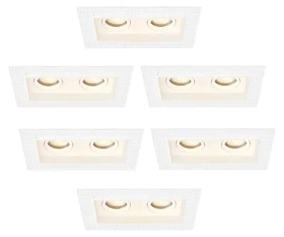 Image de Ledvion lot de 6 spot encastrable LED blanc douille GU10 3W blanc chaud