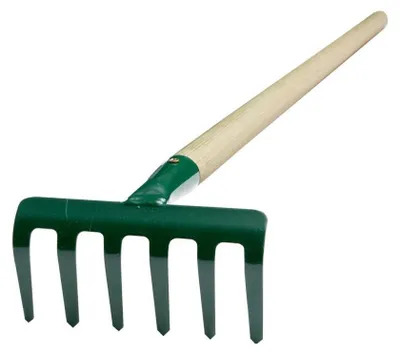 Immagine prodotto di Rastrello, 6 denti, con manico 100 cm, FED