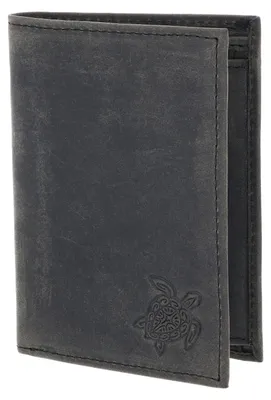 Image de oxmox Cuir porte-monnaie Leather RFID Protect Kombibörse Turtle 2.0 Embossed Vintage Black noir