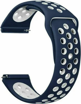 Image de Pour la montre Fitbit Blaze Remplace la bande de silicone en caoutchouc Sport Strap bleu et blanc