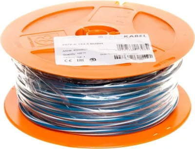 Obrázok produktu pre Inštalačný kábel X07V-K 2,5 modrá/biela 4522262S /100 m/