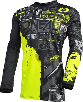 Produktbild von O'NEAL Herren Jersey Element Ride , Schwarz Neongelb, S