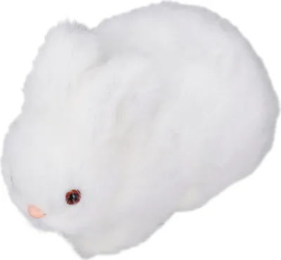 Image de Modèle réaliste de simulation de lapin en peluche, décoration mignonne de la maison, jouets en peluche réalistes pour Noël, anniversaire