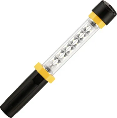 A rechargeable LED work light is shown against a white background.