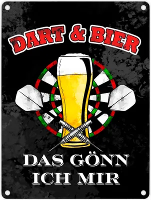 Produktbild von Dart und Bier das gönn ich mir Metallschild in 15x20 cm