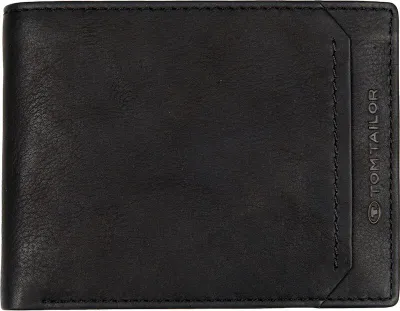 Produktbild von Tom Tailor Scheintasche Geldbörse Herrenbörse querformat, Leder schwarz black sam
