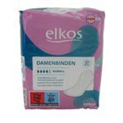 Damenbinden elkos | Normal | Weicher Schutz im Alltag | 20 Stück