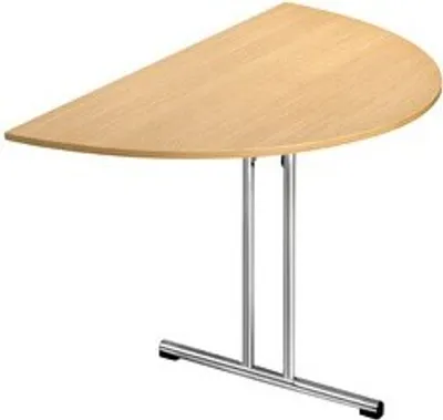 Produktbild von SODEMATUB Mehrzwecktisch buche halbrund, Rundrohr chrom, 140,0 x 70,0 x 74,0 cm